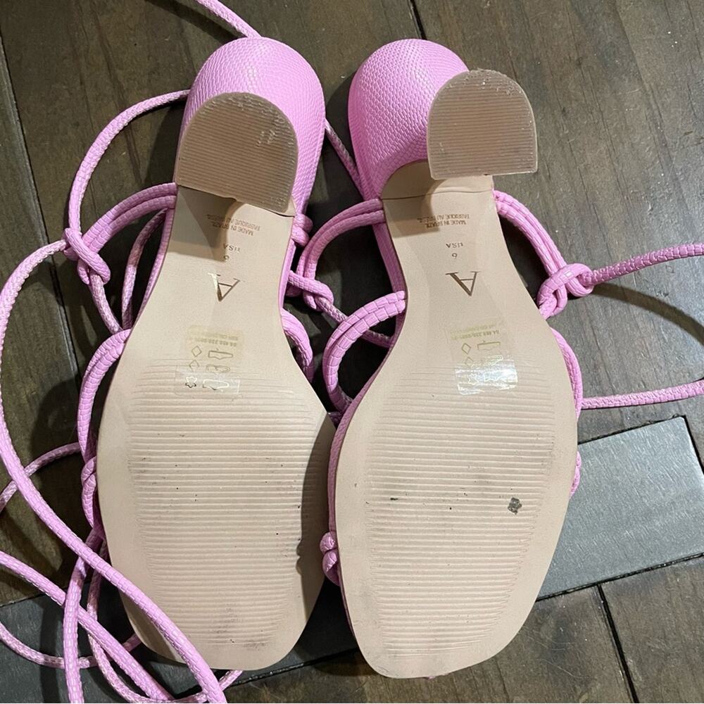 Anthropologie pink strappy sandal heels - Picture 12 of 15